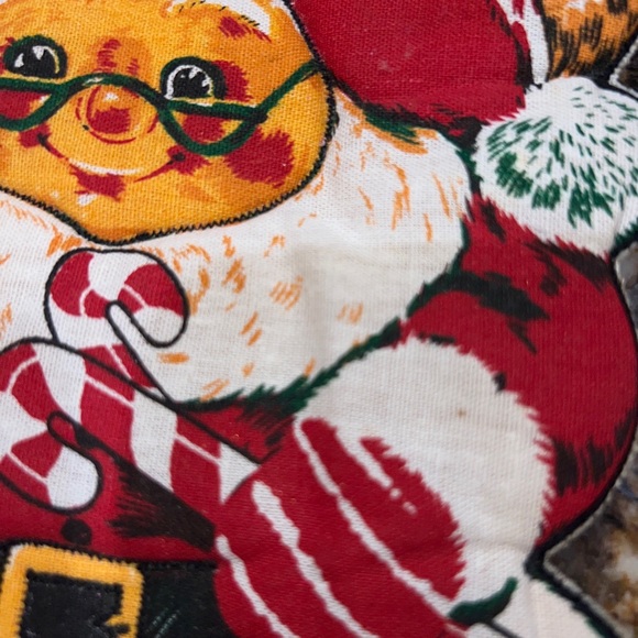 Vintage Christmas Mrs Clause Padded Pot Holder Wall Decor 10” - Picture 3 of 5